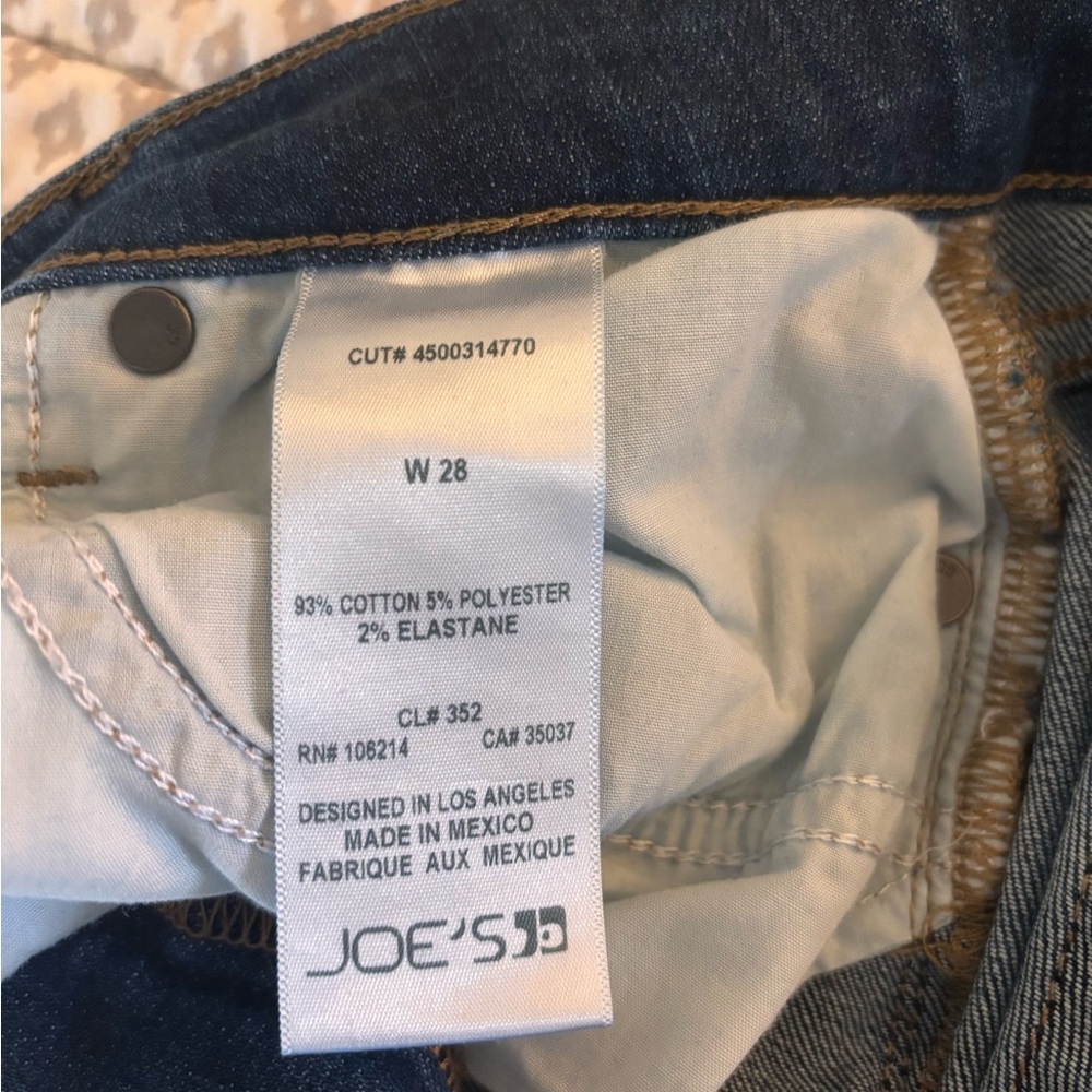 Joe's Jeans Dark Blue Distressed Skinny Jeans - Picture 4 of 4